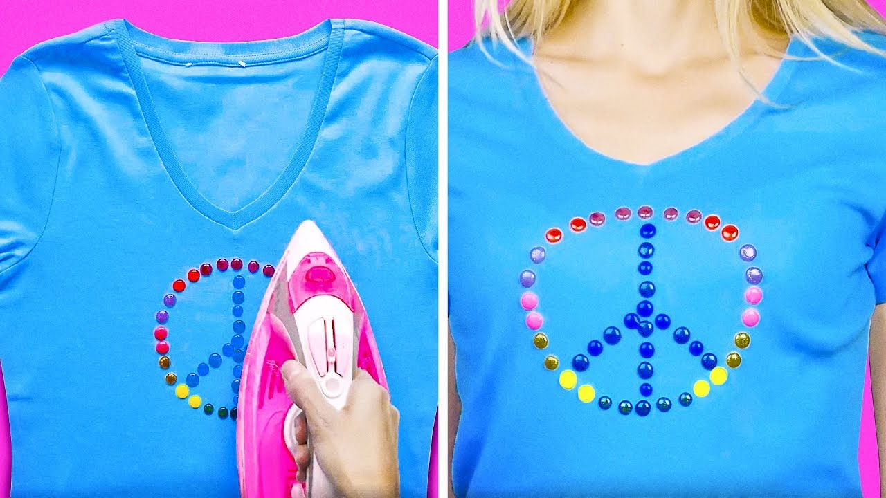 16 COLORFUL CLOTHING HACKS - YouTube