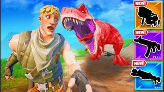 Escape The Dinosaur For Loot in Fortnite