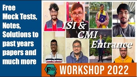 ISI & CMI WORKSHOP 2022, A CRASH COURSE