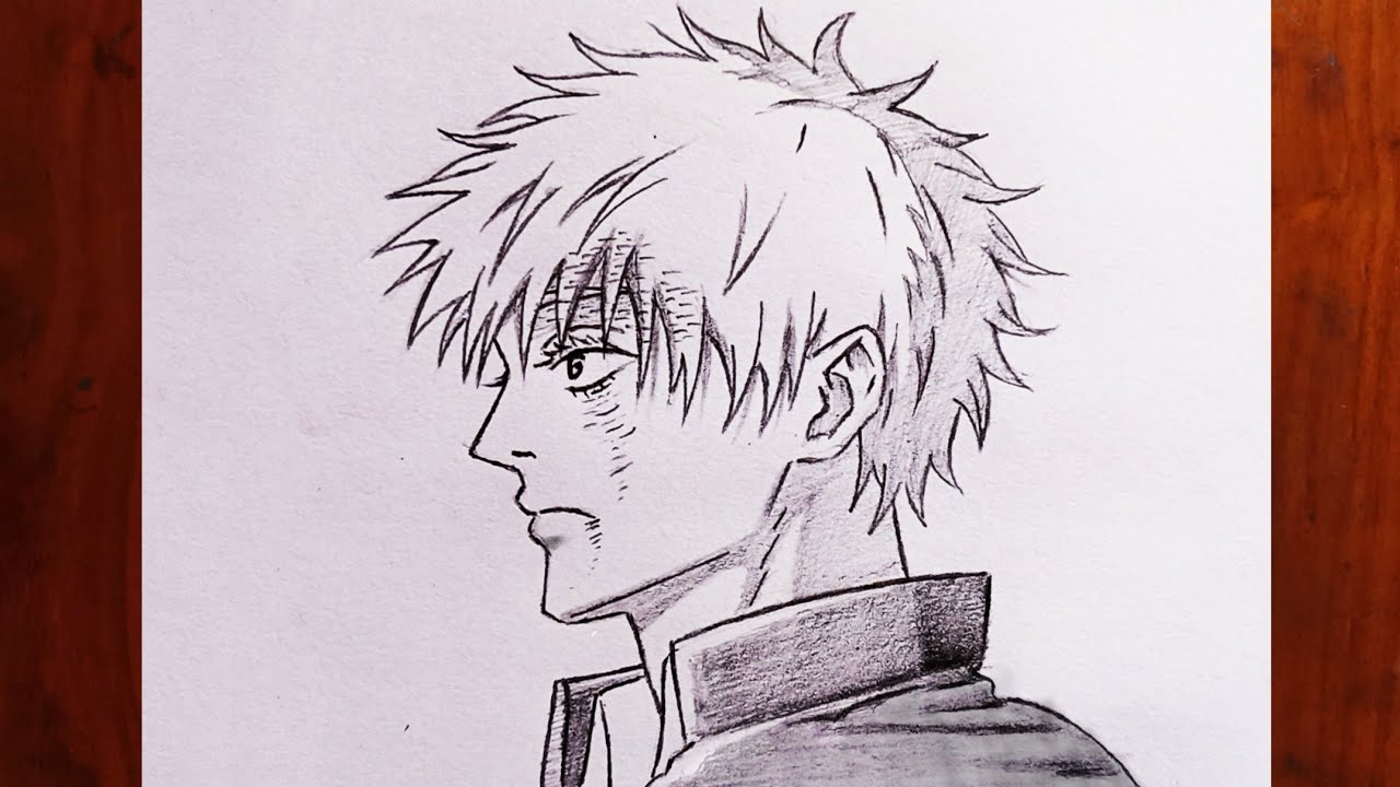 How To Draw Gojo Satoru Side View Step By Step || Easy Anime Drawing