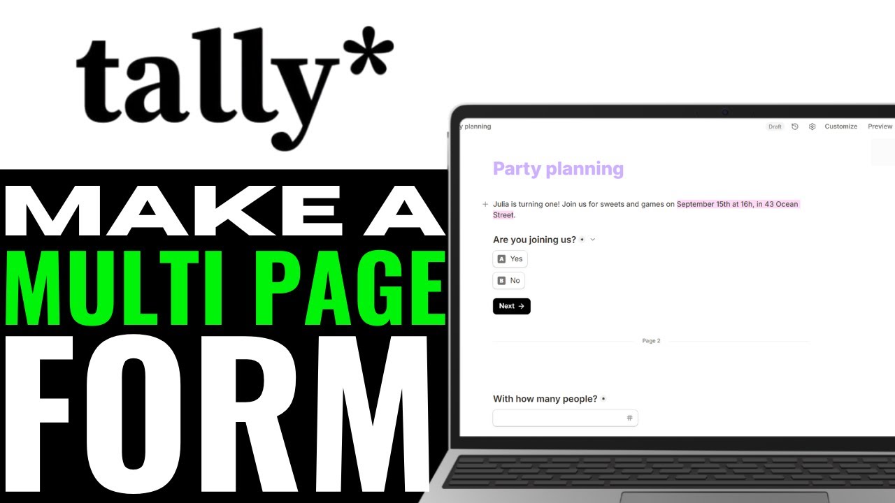 How To Make A Multi Page Form In Tally.so 2025 (EASY GUIDE) - YouTube