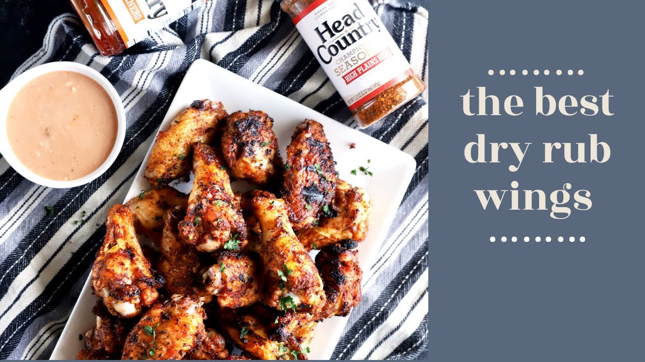 Dry Rub Wings with BBQ Blue Cheese Dipping Sauce YouTube