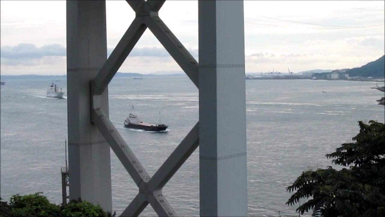 関門海峡 潮流表示と船 Youtube