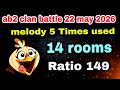 Angry birds 2 clan battle 22 may 2026 striking+melody gameplay Ratio 149 #ab2 clan battle today