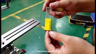 Semi automatic empty square tube lipstick cover tube customized mold jig rolling labeling machine