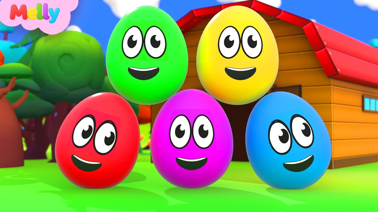 Learning Colors and Numbers Songs | Colorful Eggs on the Farm | Melly Nursery Rhymes & Kids Songs