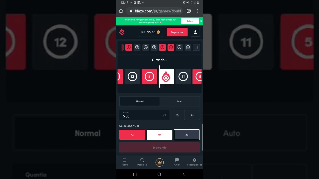 como jogar double no blaze