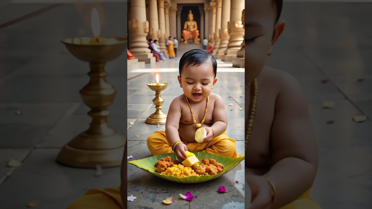 AI made Little Brahmin Boy Eating Prasadam | Pure Indian Culture & Tradition 