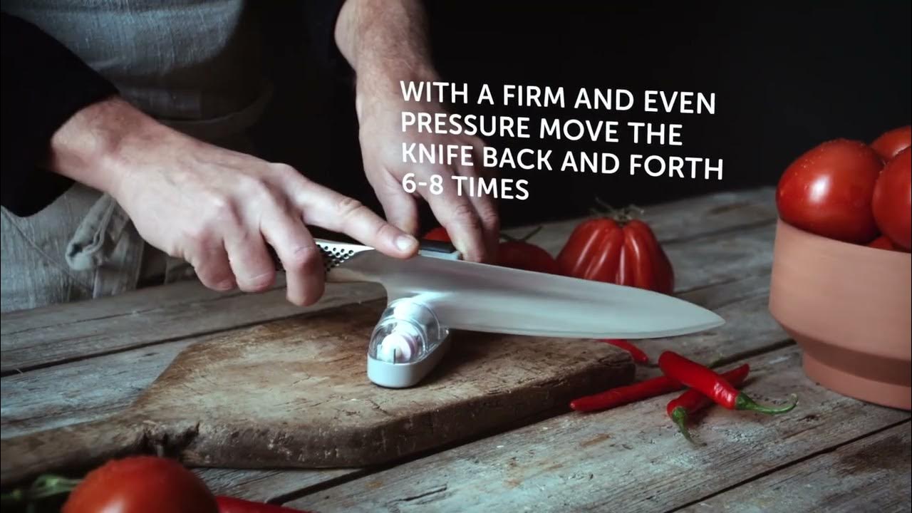 How to Sharpen Global Knives with Global Ceramic 2 Stage Sharpener