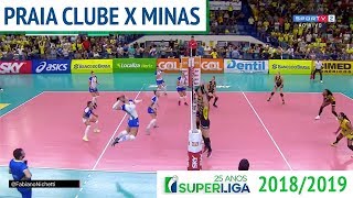 Praia Clube x Minas - Superliga de Vôlei Feminino 2018-2019
