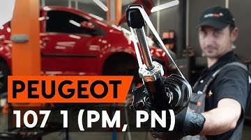 Hoe een veerpoot vooraan vervangen op een PEUGEOT 107 1 (PM, PN) [AUTODOC-TUTORIAL]