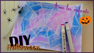 [DIY HALLOWEEN facile] : Dessin magique dune toile daraignée