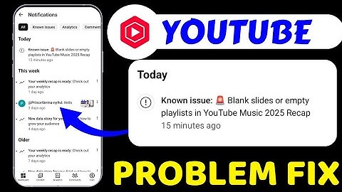 Blank slides or empty playlists in YouTube Music 2025 Recap Youtube Problem Today
