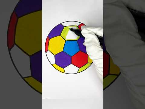 ASMR Soccer Ball Coloring ⚽✨