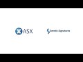 Genetic signatures  asx small  mid cap conference