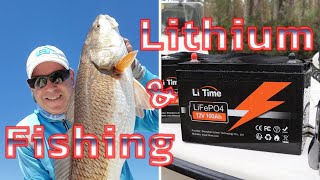 Fishing with Li Time Lithium batteries.  How long will Lithium trolling motor battery last?