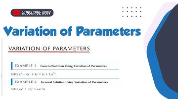 Variation of parameters || Solution to linear differential equations || Part-02
