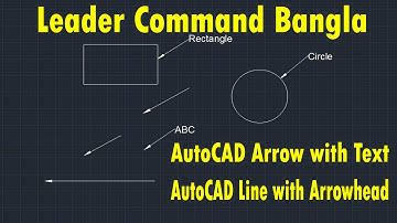AutoCAD Arrow with Text | AutoCAD Leader Command Bangla | AutoCAD Line with Arrowhead | Leader Arrow