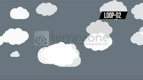 Cartoon Clouds Floating Loop