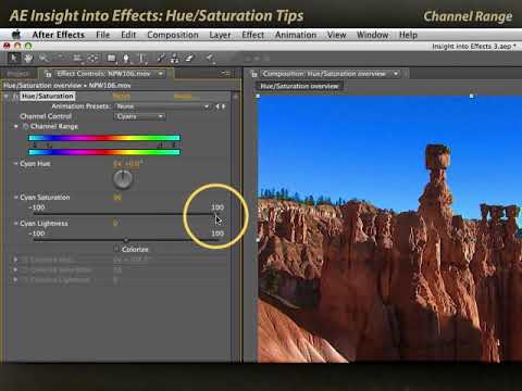 After Effects Classic Course: Hue Saturation Tips