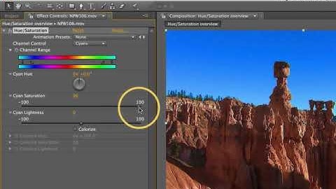 After Effects Classic Course: Hue Saturation Tips