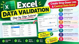Information Excel Data Validation Tutorial for Beginners | Create Drop-Down Lists & Control Data Entry Guide