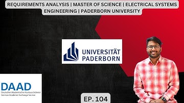 REQUIREMENTS ANALYSIS | MASTER OF SCIENCE | ELECTRICAL SYSTEMS ENGINEERING | PADERBORN UNI | EP. 104