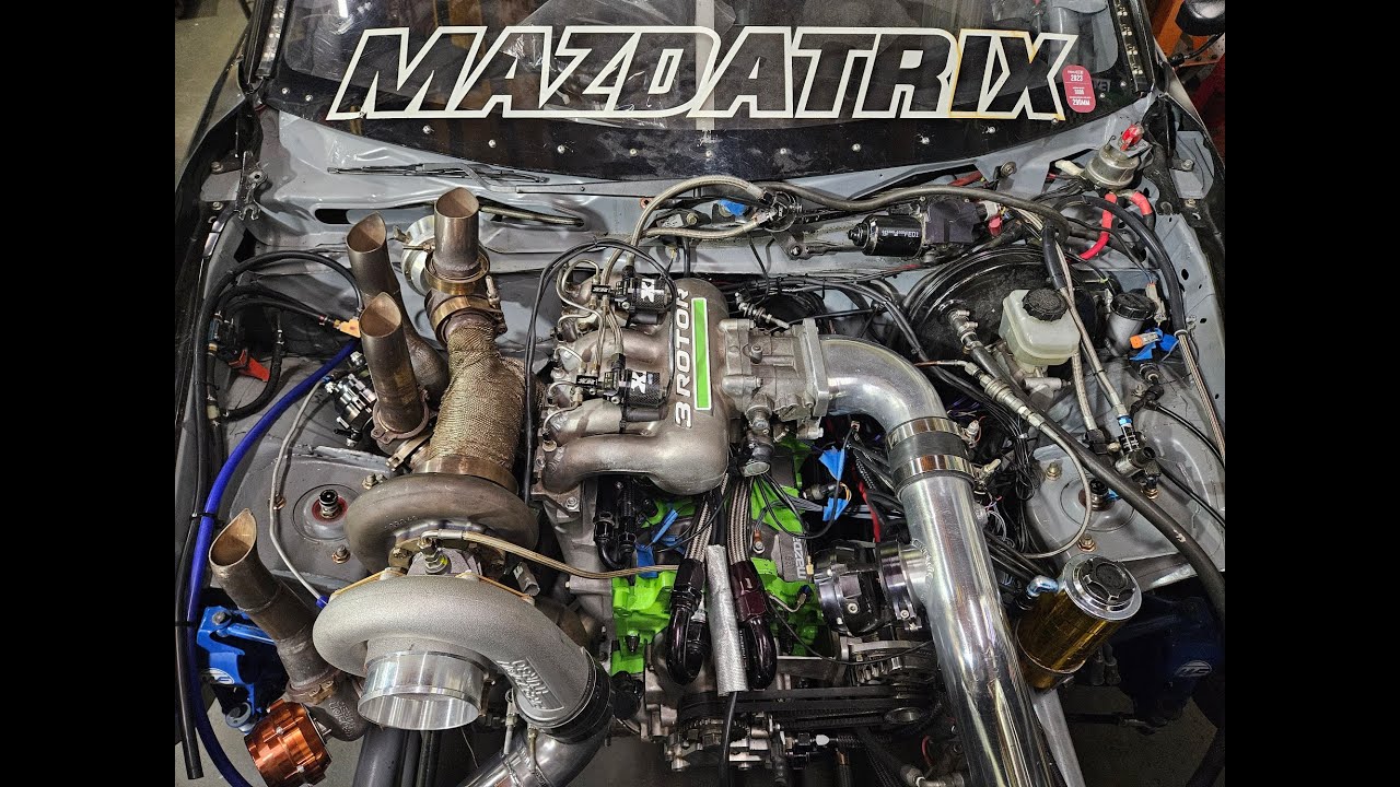 FIRST STARTUP fresh build 2024 - Formula Drift Turbo 3 ROTOR Mazda RX8 ...