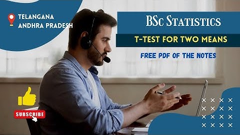 #3 Small Sample Tests - t test for two means #bscstatistics #semester4 #statistics