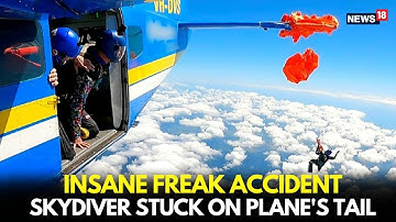 Live | Skydiver Caught On Plane
