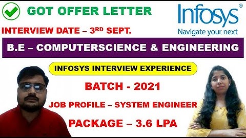 Infosys System Engineer Interview Experience | TH + HR Round Interview Questions