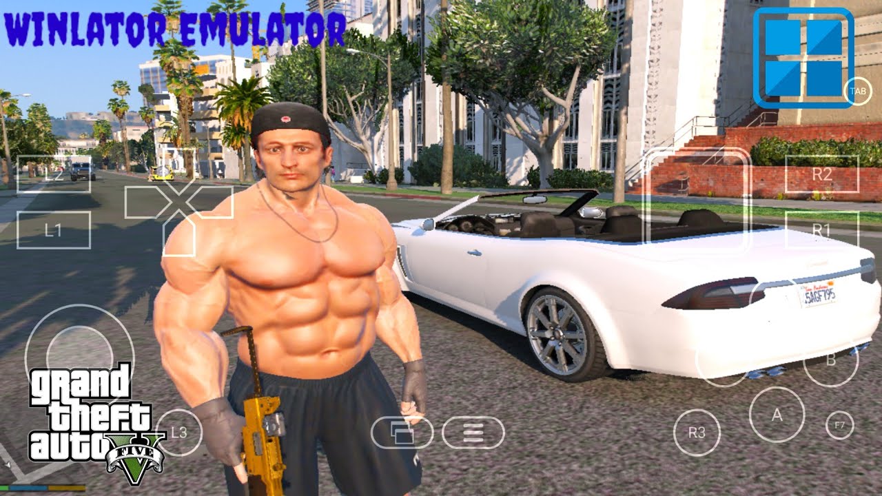 GTA V Android gameplay using Winlator Emulator on Poco X3 Pro Snapdragon 860 performance test