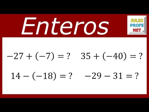 Suma y Resta de Enteros-Addition and Subtraction of Integers