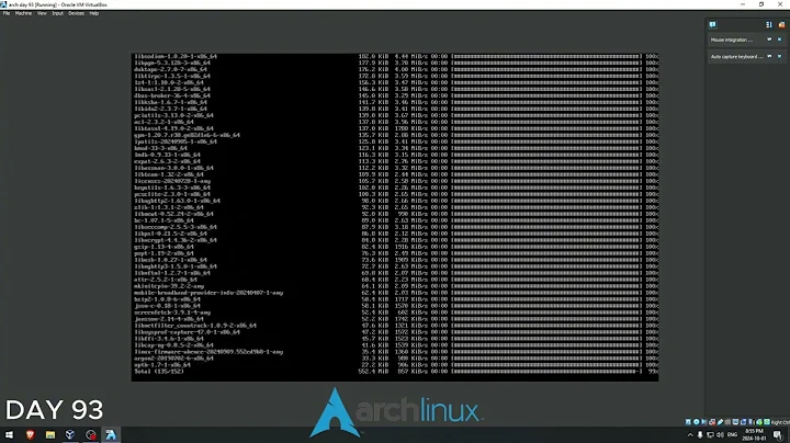 Day 93 of installing Arch Linux daily