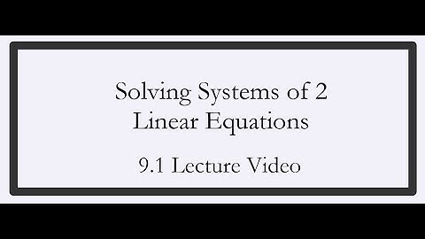 9.1 Lecture Video - Pre-Calculus