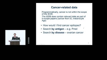 Immune Epitope Database (IEDB) 2015 User Workshop - IEDB and Cancer