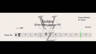 Huntrix - Den Kpop Demon Hunters Drum Score Drum Sheet Music Play Along