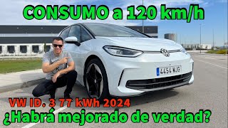 ¿¡Habrá MEJORADO de VERDAD!? VW ID 3 2024 77 kWh Prueba de CONSUMO a 120 km/h y ACELERACIÓN MOTORK