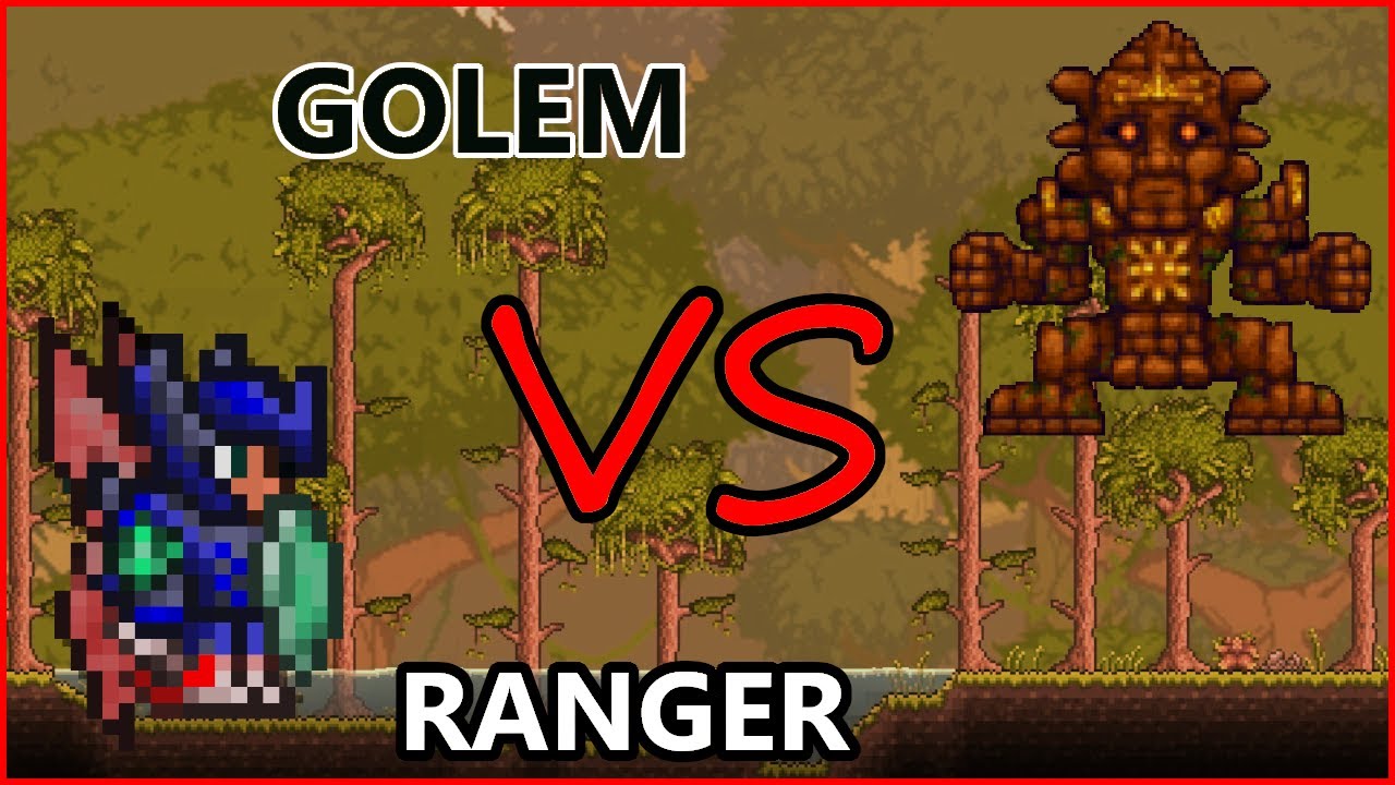 Pelea contra EL Golem Terraria Ranger YouTube