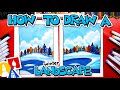 How to draw a winter landscape  version 2
