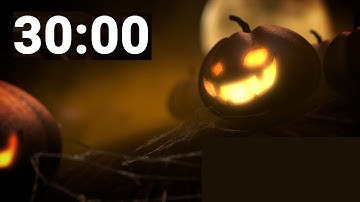 30 Minute Halloween Pumpkins Classroom Timer With Spooky Sounds & Alarm