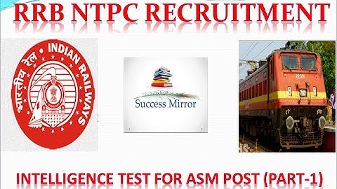 RRB NTPC PRACTICE OF  INTELLIGENCE TEST(PART-1) |Success Mirror