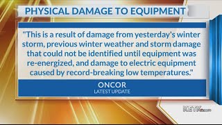 Oncor has stopped rolling outages, those still without power due to storm damage