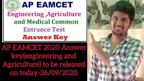 AP Eamcet Latest Update//AP EAMCET 2020 Answer key(Engineering and Agriculture) to be released today