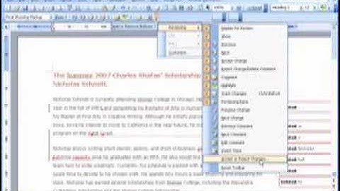 Proofreading with Track Changes