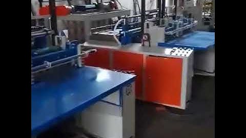 Máy cắt và hàn túi nilon 2 line độc lập.