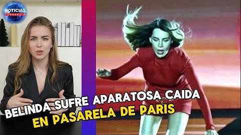 Belinda sufre aparatosa caída en la pasarela de L'Oréal en París; así reaccionó el público #belinda