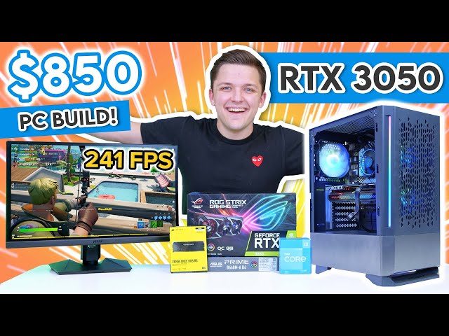 Budget $850 RTX 3050 Gaming PC Build 2022! [ft. i3 12100F, B660 & More w/  1080p Benchmarks!] 