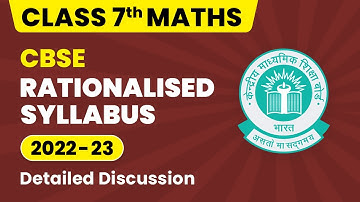 CBSE Rationalized Syllabus Class 7 | Class 7 Maths Syllabus 2022-23 | CBSE Big Update
