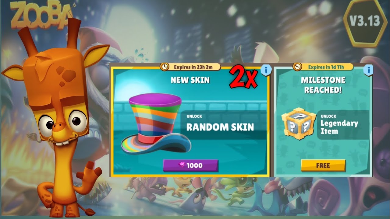 2 skin and one Legendary item😁